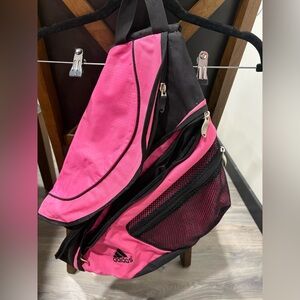 Adidas Women's Pink and Black Backpack